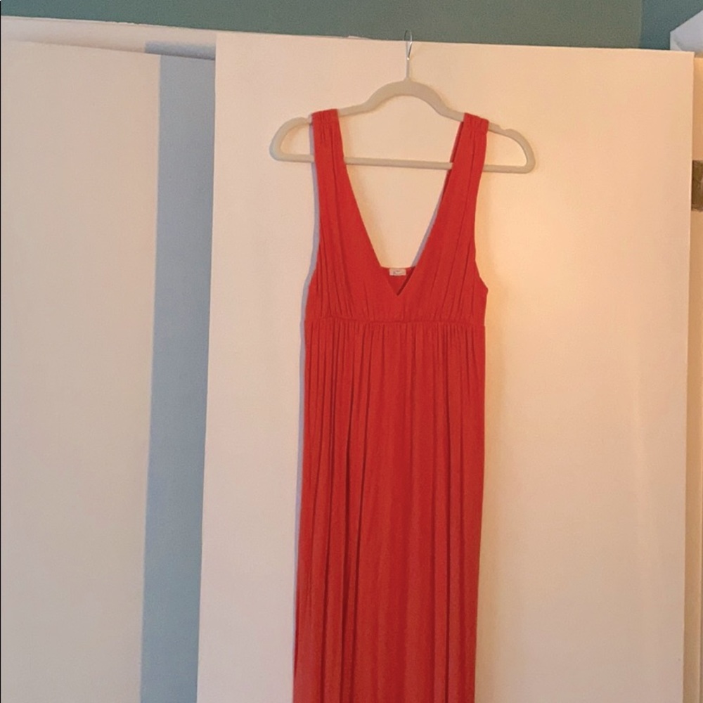 JCrew orange maxi dress